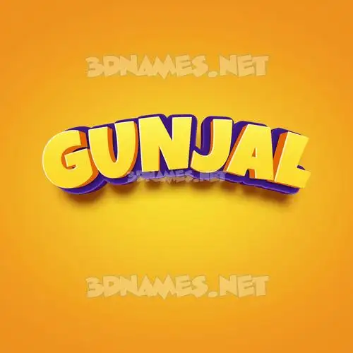 gunjal in Orange Toon style - 3D name wallpaper