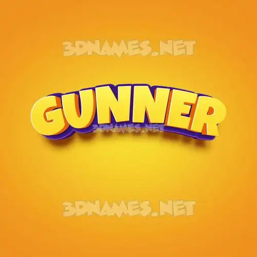 gunner in Orange Toon style - 3D name wallpaper gunner in Orange Toon style - 3D name wallpaper