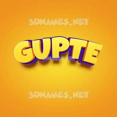 gupte in Orange Toon style - 3D name wallpaper gupte in Orange Toon style - 3D name wallpaper