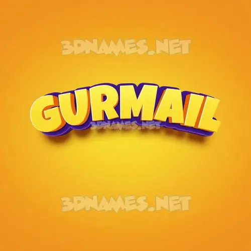 gurmail in Orange Toon style - 3D name wallpaper