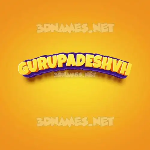 gurupadeshvh in Orange Toon style - 3D name wallpaper