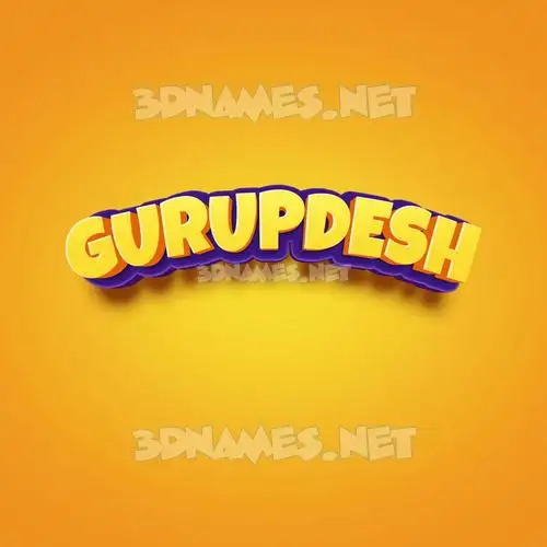 gurupdesh in Orange Toon style - 3D name wallpaper gurupdesh in Orange Toon style - 3D name wallpaper
