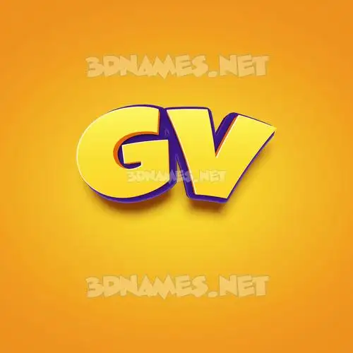 gv in Orange Toon style - 3D name wallpaper gv in Orange Toon style - 3D name wallpaper