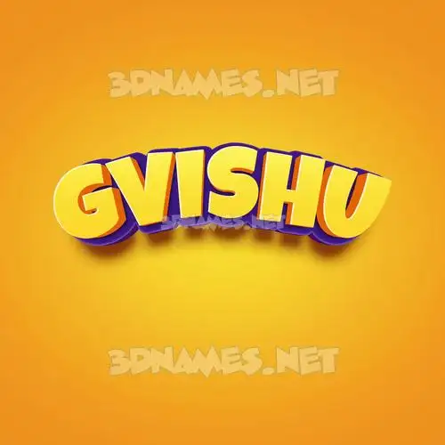gvishu in Orange Toon style - 3D name wallpaper gvishu in Orange Toon style - 3D name wallpaper