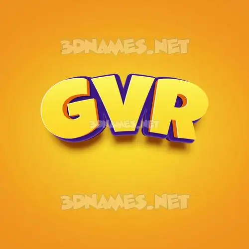 gvr in Orange Toon style - 3D name wallpaper gvr in Orange Toon style - 3D name wallpaper