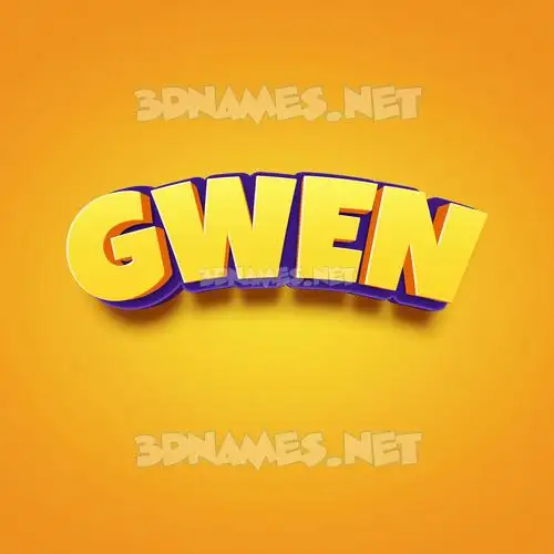 gwen in Orange Toon style - 3D name wallpaper gwen in Orange Toon style - 3D name wallpaper