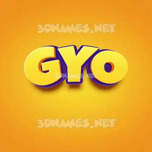 gyo in Orange Toon style - 3D name wallpaper gyo in Orange Toon style - 3D name wallpaper