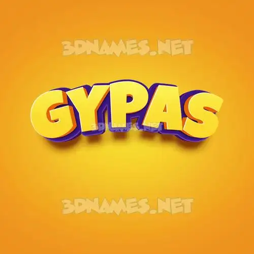 gypas in Orange Toon style - 3D name wallpaper gypas in Orange Toon style - 3D name wallpaper