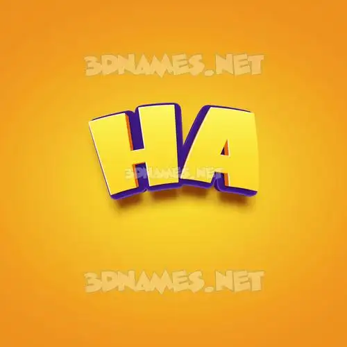 ha in Orange Toon style - 3D name wallpaper ha in Orange Toon style - 3D name wallpaper