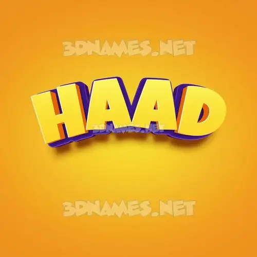 haad in Orange Toon style - 3D name wallpaper haad in Orange Toon style - 3D name wallpaper