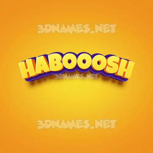 habooosh in Orange Toon style - 3D name wallpaper habooosh in Orange Toon style - 3D name wallpaper