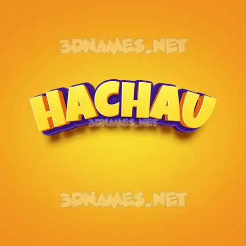 hachau in Orange Toon style - 3D name wallpaper hachau in Orange Toon style - 3D name wallpaper