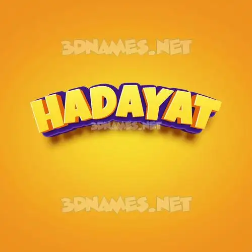 hadayat in Orange Toon style - 3D name wallpaper hadayat in Orange Toon style - 3D name wallpaper