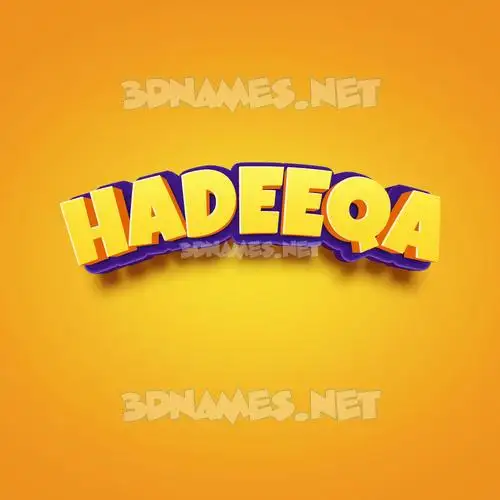 hadeeqa in Orange Toon style - 3D name wallpaper hadeeqa in Orange Toon style - 3D name wallpaper