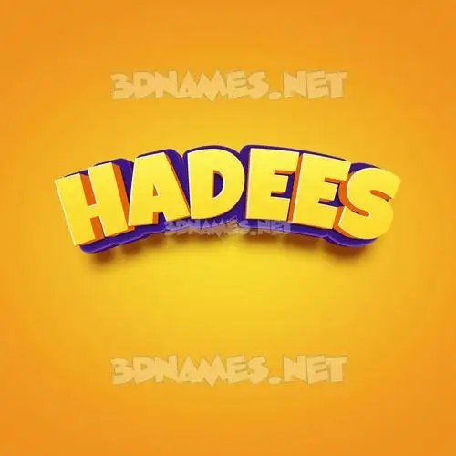 hadees in Orange Toon style - 3D name wallpaper hadees in Orange Toon style - 3D name wallpaper