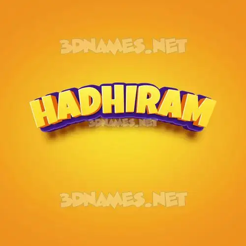 hadhiram in Orange Toon style - 3D name wallpaper hadhiram in Orange Toon style - 3D name wallpaper