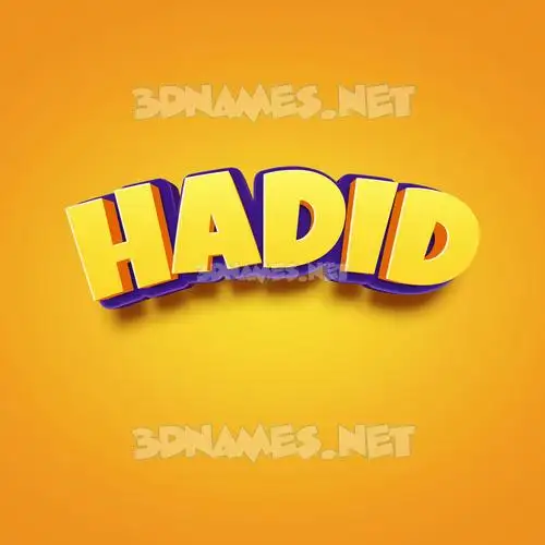 hadid in Orange Toon style - 3D name wallpaper hadid in Orange Toon style - 3D name wallpaper