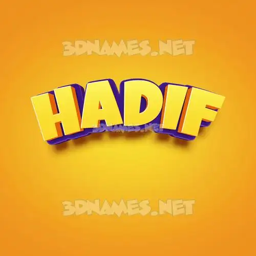 hadif in Orange Toon style - 3D name wallpaper hadif in Orange Toon style - 3D name wallpaper