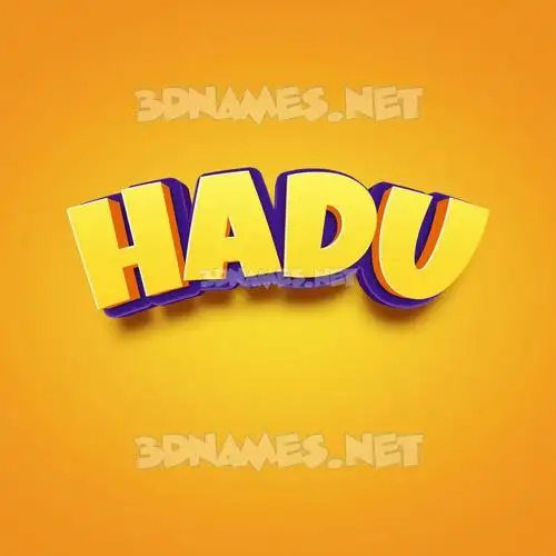 hadu in Orange Toon style - 3D name wallpaper hadu in Orange Toon style - 3D name wallpaper