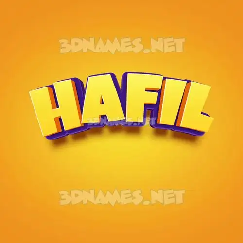 hafil in Orange Toon style - 3D name wallpaper hafil in Orange Toon style - 3D name wallpaper