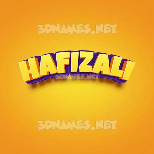 hafizali in Orange Toon style - 3D name wallpaper hafizali in Orange Toon style - 3D name wallpaper