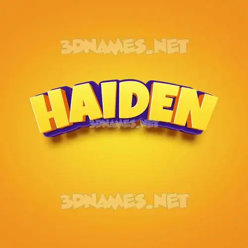 haiden in Orange Toon style - 3D name wallpaper haiden in Orange Toon style - 3D name wallpaper