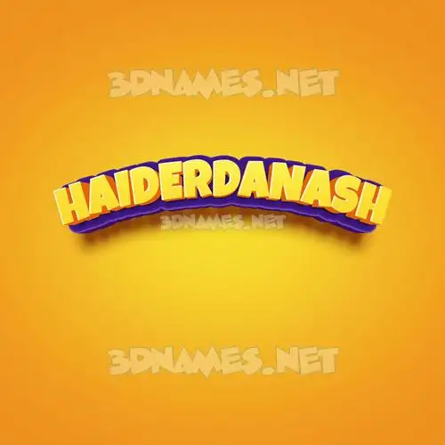 haiderdanash in Orange Toon style - 3D name wallpaper haiderdanash in Orange Toon style - 3D name wallpaper