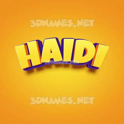 haidi in Orange Toon style - 3D name wallpaper haidi in Orange Toon style - 3D name wallpaper