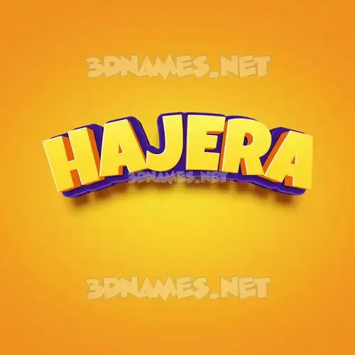 hajera in Orange Toon style - 3D name wallpaper hajera in Orange Toon style - 3D name wallpaper