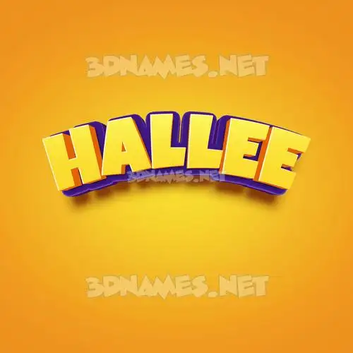 hallee in Orange Toon style - 3D name wallpaper