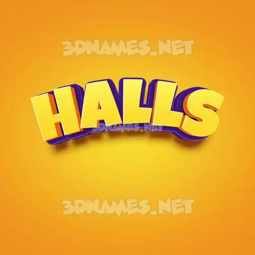halls in Orange Toon style - 3D name wallpaper halls in Orange Toon style - 3D name wallpaper