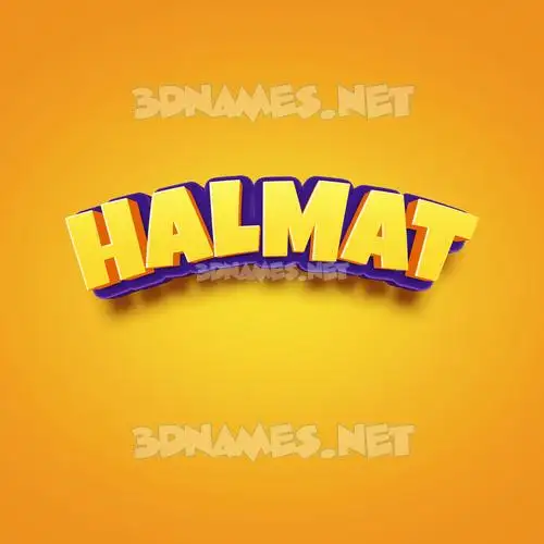 halmat in Orange Toon style - 3D name wallpaper