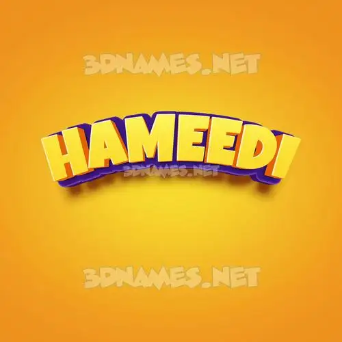 hameedi in Orange Toon style - 3D name wallpaper hameedi in Orange Toon style - 3D name wallpaper