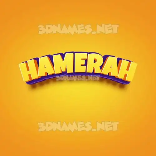 hamerah in Orange Toon style - 3D name wallpaper hamerah in Orange Toon style - 3D name wallpaper