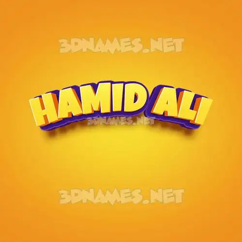hamid ali in Orange Toon style - 3D name wallpaper hamid ali in Orange Toon style - 3D name wallpaper