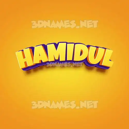 hamidul in Orange Toon style - 3D name wallpaper hamidul in Orange Toon style - 3D name wallpaper