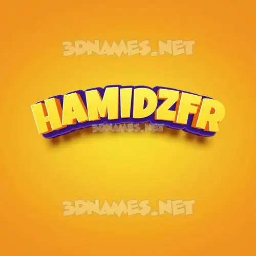 hamidzfr in Orange Toon style - 3D name wallpaper hamidzfr in Orange Toon style - 3D name wallpaper