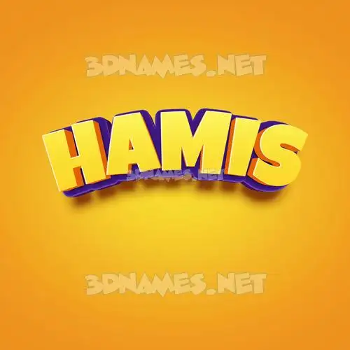 hamis in Orange Toon style - 3D name wallpaper hamis in Orange Toon style - 3D name wallpaper