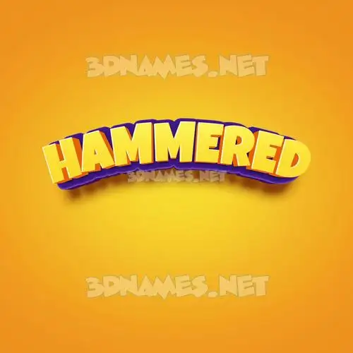hammered in Orange Toon style - 3D name wallpaper hammered in Orange Toon style - 3D name wallpaper
