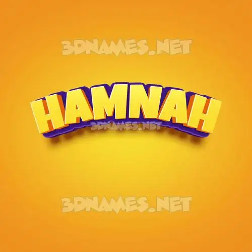hamnah in Orange Toon style - 3D name wallpaper hamnah in Orange Toon style - 3D name wallpaper