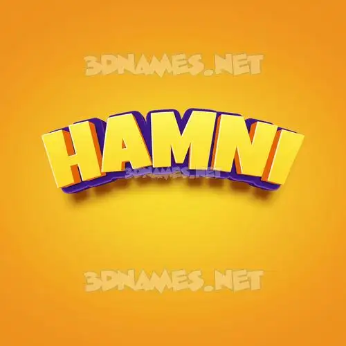 hamni in Orange Toon style - 3D name wallpaper hamni in Orange Toon style - 3D name wallpaper