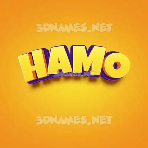 hamo in Orange Toon style - 3D name wallpaper hamo in Orange Toon style - 3D name wallpaper