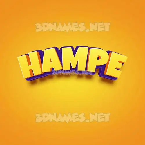 hampe in Orange Toon style - 3D name wallpaper hampe in Orange Toon style - 3D name wallpaper