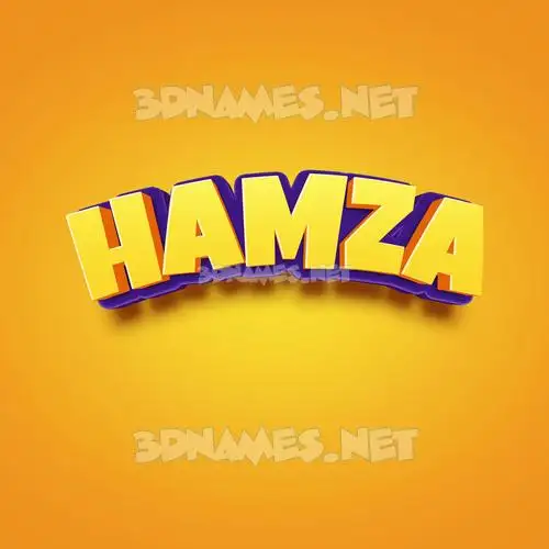 hamza in Orange Toon style - 3D name wallpaper hamza in Orange Toon style - 3D name wallpaper