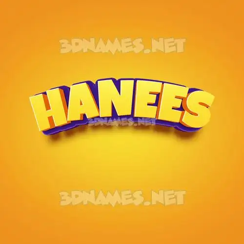 hanees in Orange Toon style - 3D name wallpaper hanees in Orange Toon style - 3D name wallpaper