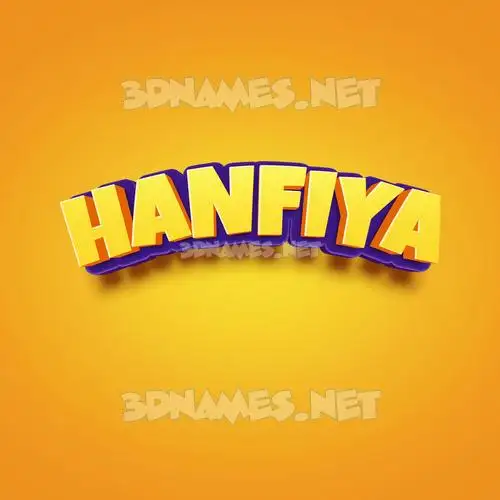 hanfiya in Orange Toon style - 3D name wallpaper hanfiya in Orange Toon style - 3D name wallpaper