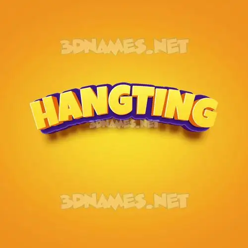 hangting in Orange Toon style - 3D name wallpaper hangting in Orange Toon style - 3D name wallpaper