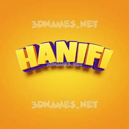 hanifi in Orange Toon style - 3D name wallpaper hanifi in Orange Toon style - 3D name wallpaper