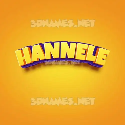 hannele in Orange Toon style - 3D name wallpaper