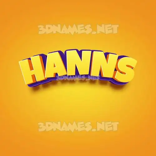 hanns in Orange Toon style - 3D name wallpaper hanns in Orange Toon style - 3D name wallpaper